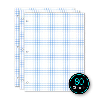 Filler Paper 4 x 4 Graph Ruled 10.5 x 8in 80 Sheets 24844