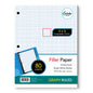 Filler Paper 5 x 5 Graph Ruled 10.5 x 8in 80 Sheets 24880
