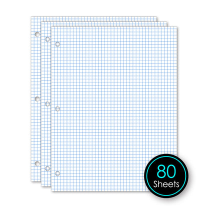 Filler Paper 5 x 5 Graph Ruled 10.5 x 8in 80 Sheets 24880