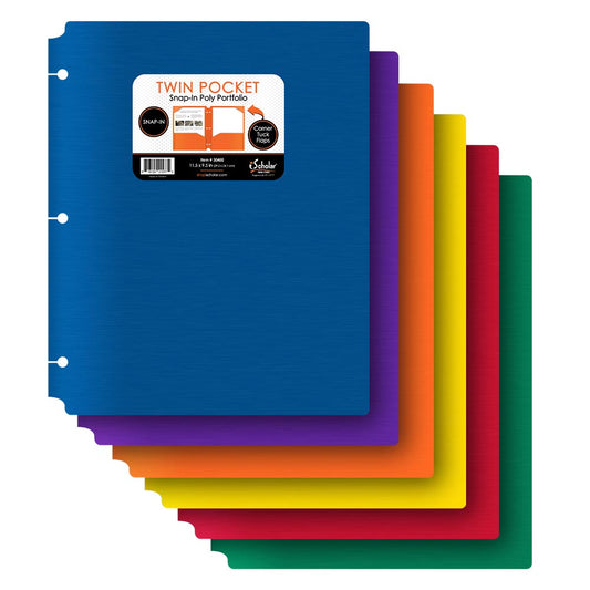 Twin Pocket Poly Portfolio With Hole Punch 30400
