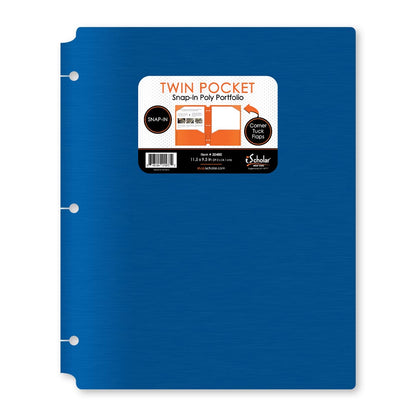 Twin Pocket Poly Portfolio With Hole Punch 30400