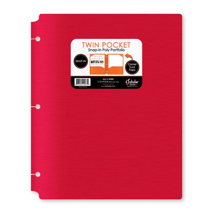 Twin Pocket Poly Portfolio With Hole Punch 30400