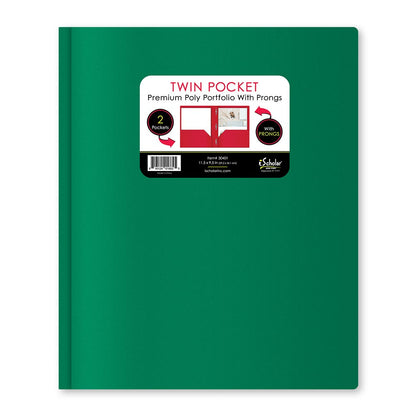 Twin Pocket Poly Portfolio With Prongs 30401