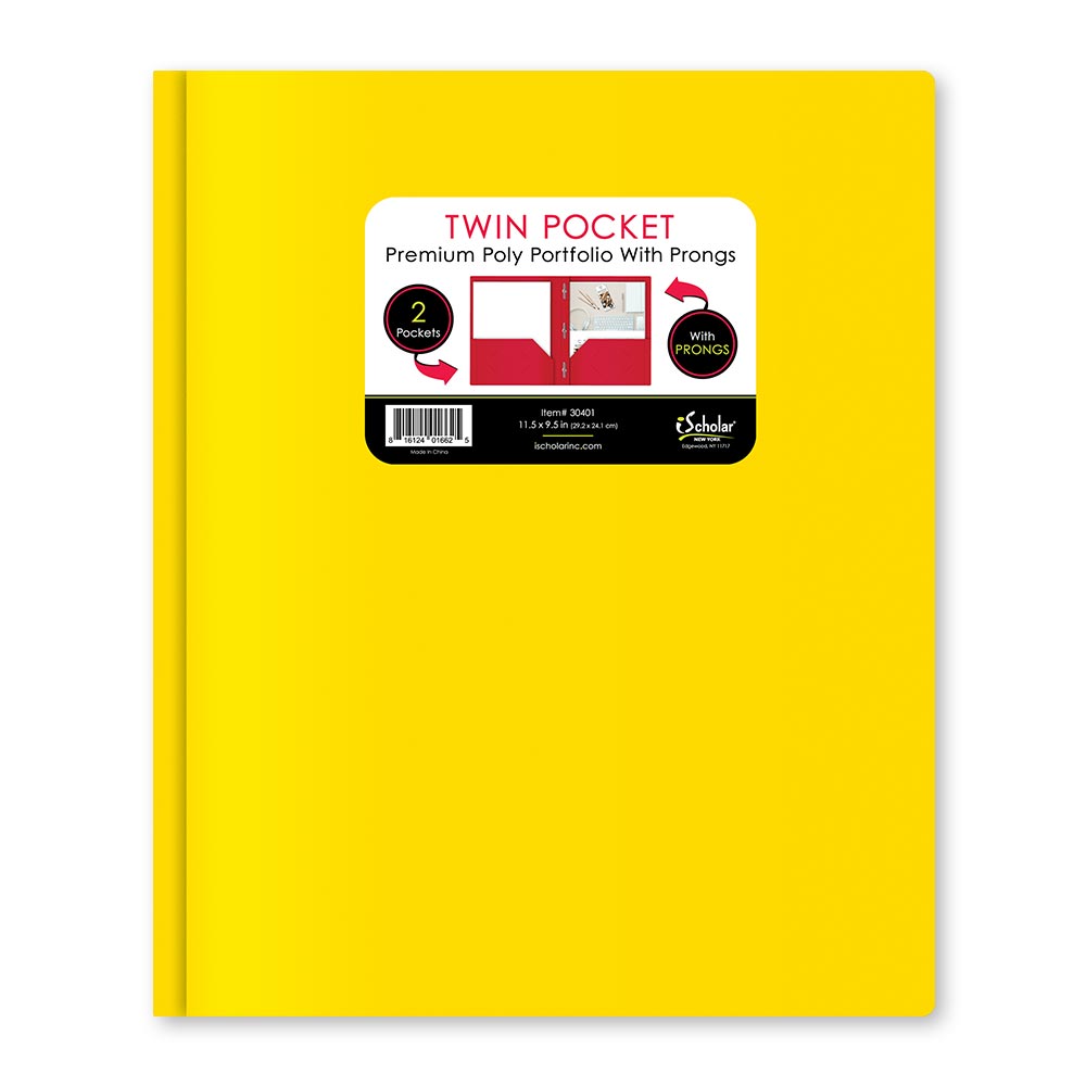 Twin Pocket Poly Portfolio With Prongs 30401