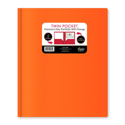 Twin Pocket Poly Portfolio With Prongs 30401