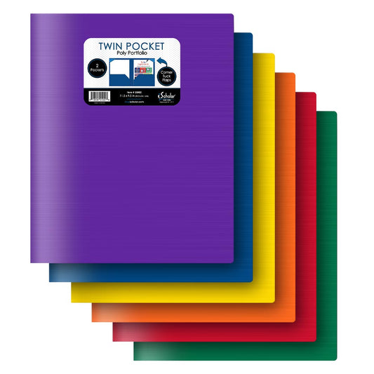 Twin Pocket Poly Portfolio No Hole Punch 30402