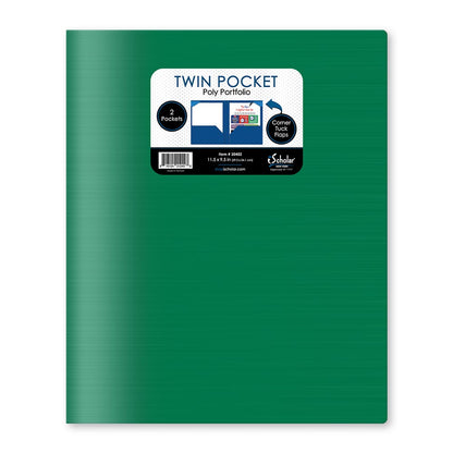 Twin Pocket Poly Portfolio No Hole Punch 30402