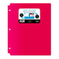 Neon Twin Pocket Poly Portfolio With Hole Punch 30404