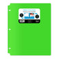 Neon Twin Pocket Poly Portfolio With Hole Punch 30404