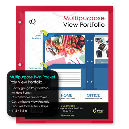 iQ Twin Pocket View Poly Portfolio 30440