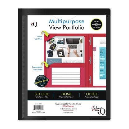 iQ Twin Pocket View Poly Portfolio With Prongs 30444