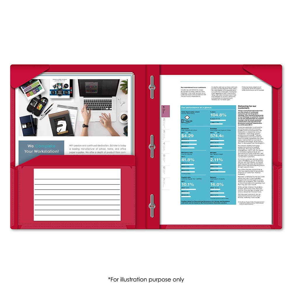 iQ Twin Pocket View Poly Portfolio With Prongs 30444