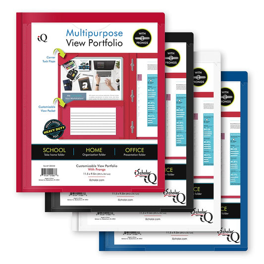 iQ Twin Pocket View Poly Portfolio With Prongs 30444