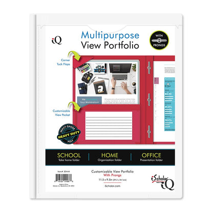 iQ Twin Pocket View Poly Portfolio With Prongs 30444
