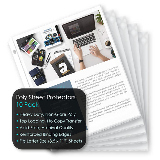 10 Pack iQ Poly Sheet Protectors 30510
