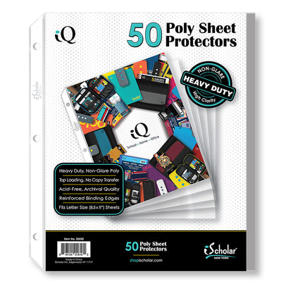 50 Pack iQ Poly Sheet Protectors 30550