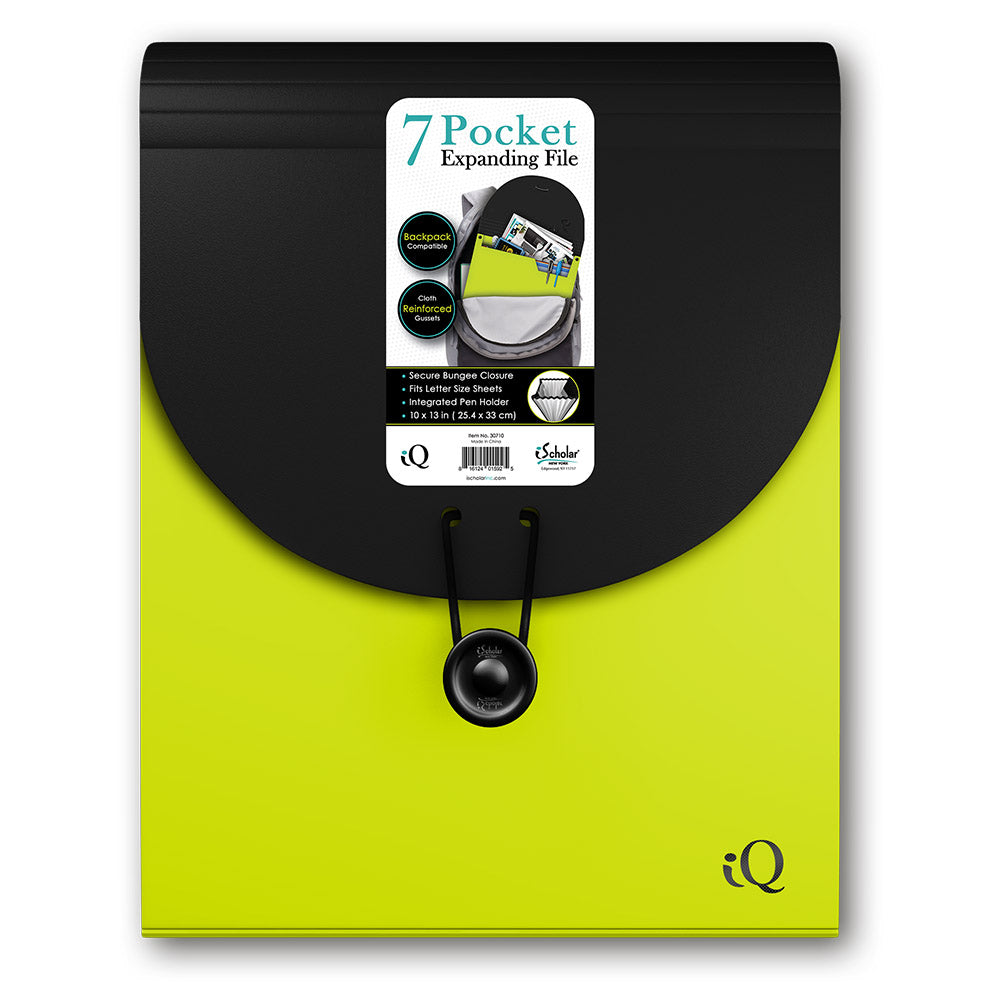 iQ 7 Pocket Backpack Expanding File Folder 30710