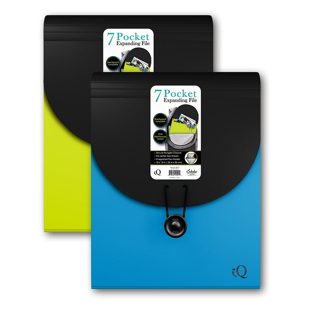 iQ 7 Pocket Backpack Expanding File Folder 30710