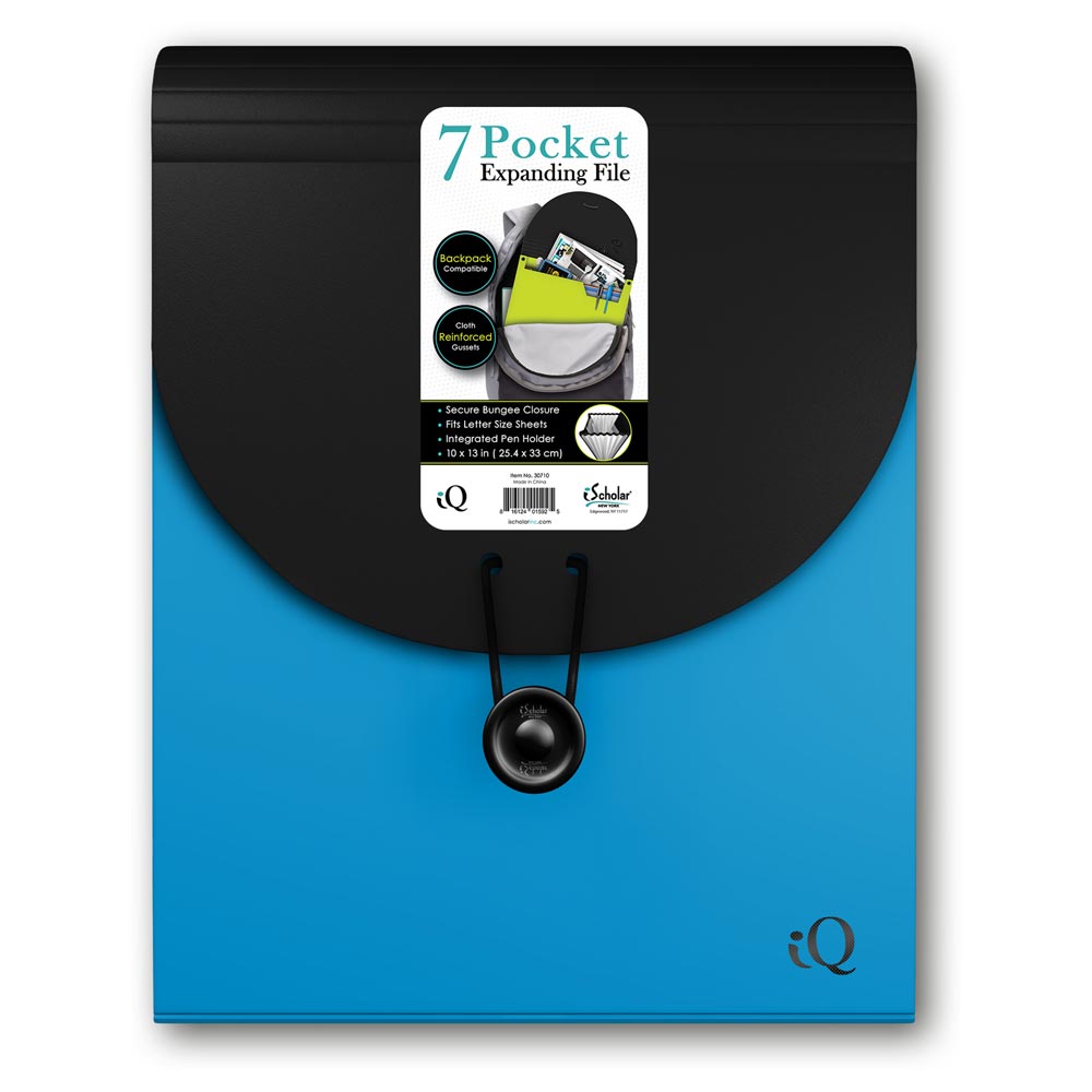 iQ 7 Pocket Backpack Expanding File Folder 30710