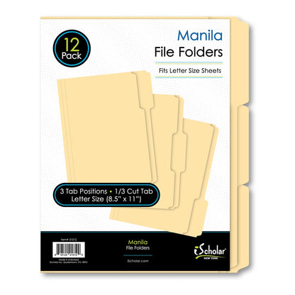 12 Pack Manila File Folders 31012