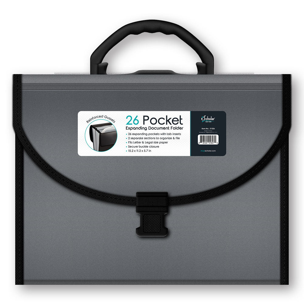 26冊 iQ 26 Pocket Expanding Document Folder 31326 – iScholar, NY