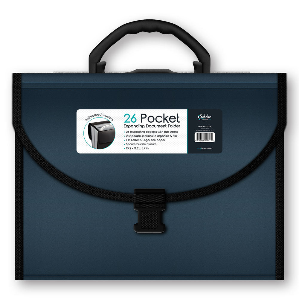 iQ 26 Pocket Expanding Document Folder 31326 – iScholar, NY