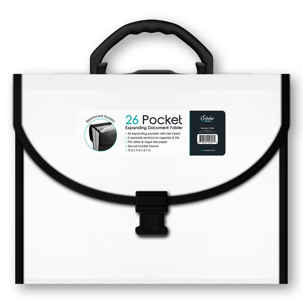 iQ 26 Pocket Expanding Document Folder 31326 – iScholar, NY