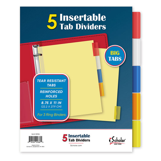 5 Tab Paper Index Dividers 32105