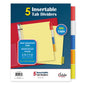 5 Tab Paper Index Dividers 32105