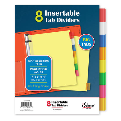 8 Tab Paper Index Dividers 32108