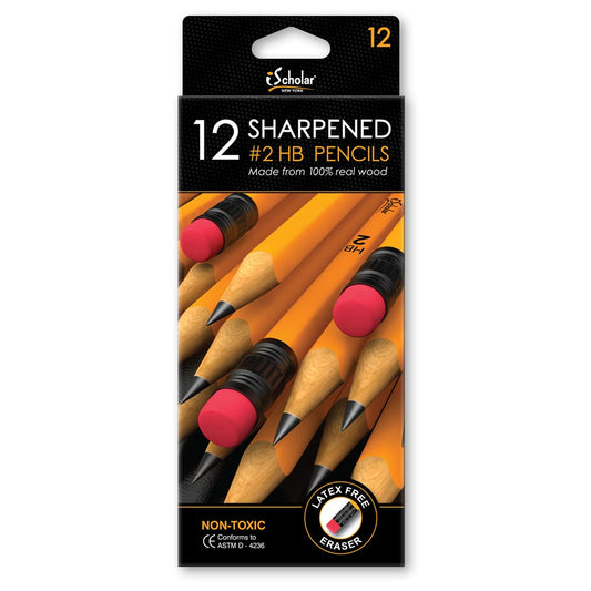 12 Pack Sharpened #2 HB Pencils 32312