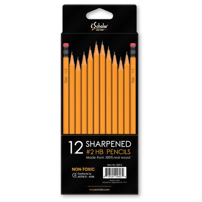 12 Pack Sharpened #2 HB Pencils 32312
