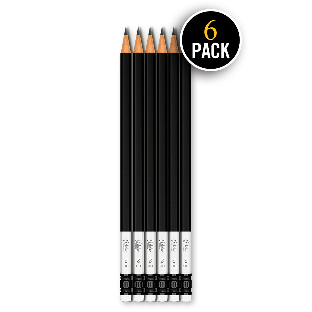 6 Pack iQ Sharpened #2 Premium Pencil Blister Pack 33126
