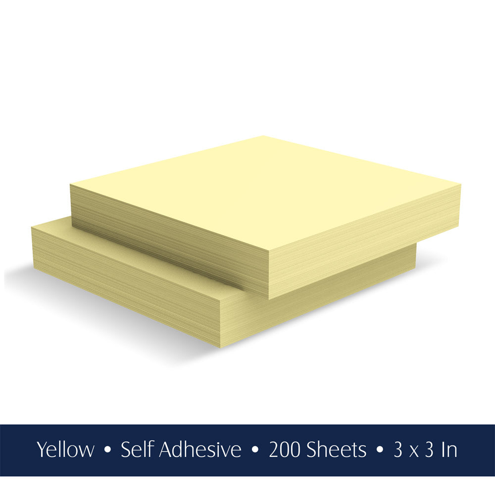 2 Pack iQ Sticky Notes 200 Sheets, 3" x 3" 33200