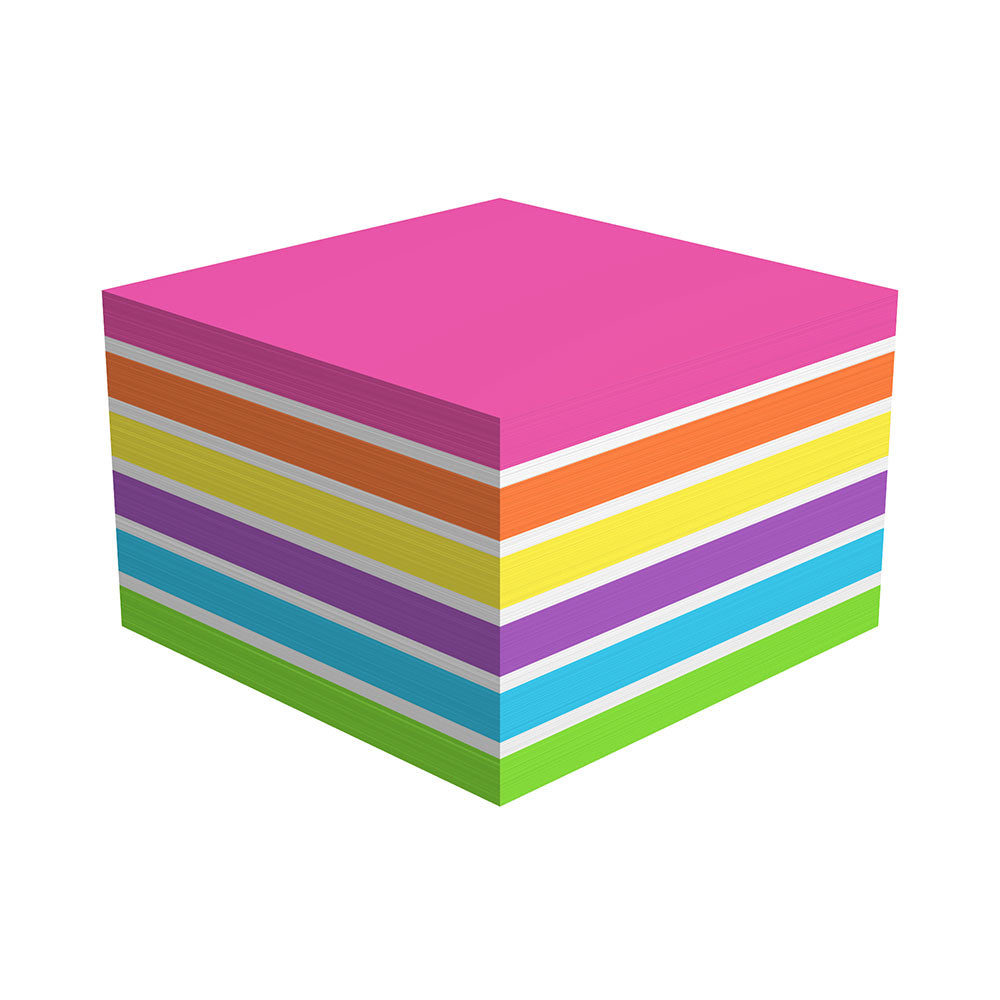 iQ BOLD Neon Cube Sticky Notes 3 x 3in 400 Sheets 34003
