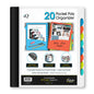 iQ+ 20 Pocket Poly Organizer with Zipper Pouch 34906