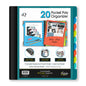 iQ+ 20 Pocket Poly Organizer with Zipper Pouch 34906