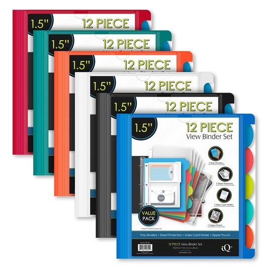 iQ+  12 Piece 1.5" Heavyweight Poly View Binder 39120
