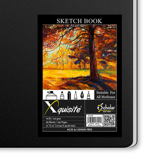 Xquisite Premium Hardbound Sketch Book 14" x 11" 70lb Paper 96 Sheets 40140