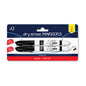 2 Pack iQ Dry Erase Markers Fine Tip  - Pen Style Black 43101