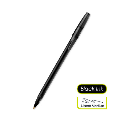 10 Pack Ballpoint Pens Black 44406