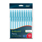 10 Pack Ballpoint Pens Blue 44407
