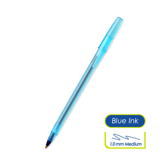 10 Pack Ballpoint Pens Blue 44407