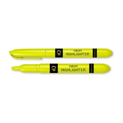 12 Pack iQ Highlighters Chisel Tip - Pen Style Yellow 44712