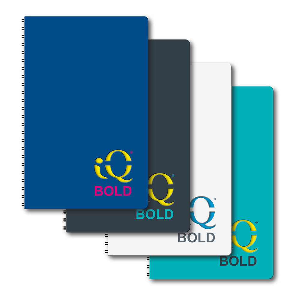 iQ BOLD Hidden Wire Notebook Narrow Ruled 8" x 5"  120 Sheets 50580