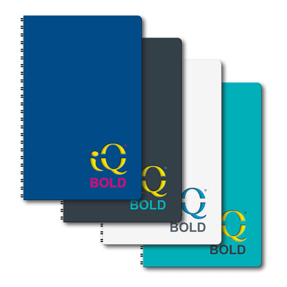 iQ BOLD Hidden Wire Notebook Narrow Ruled 8" x 5"  120 Sheets 50580