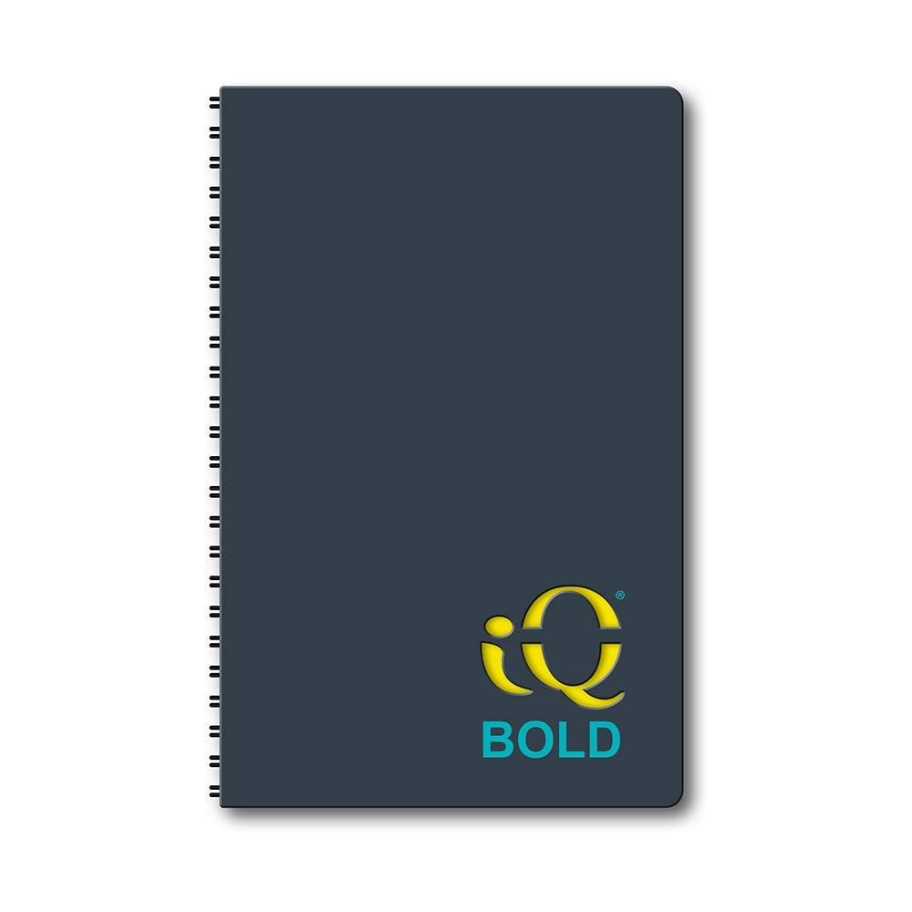 iQ BOLD Hidden Wire Notebook Narrow Ruled 8" x 5"  120 Sheets 50580