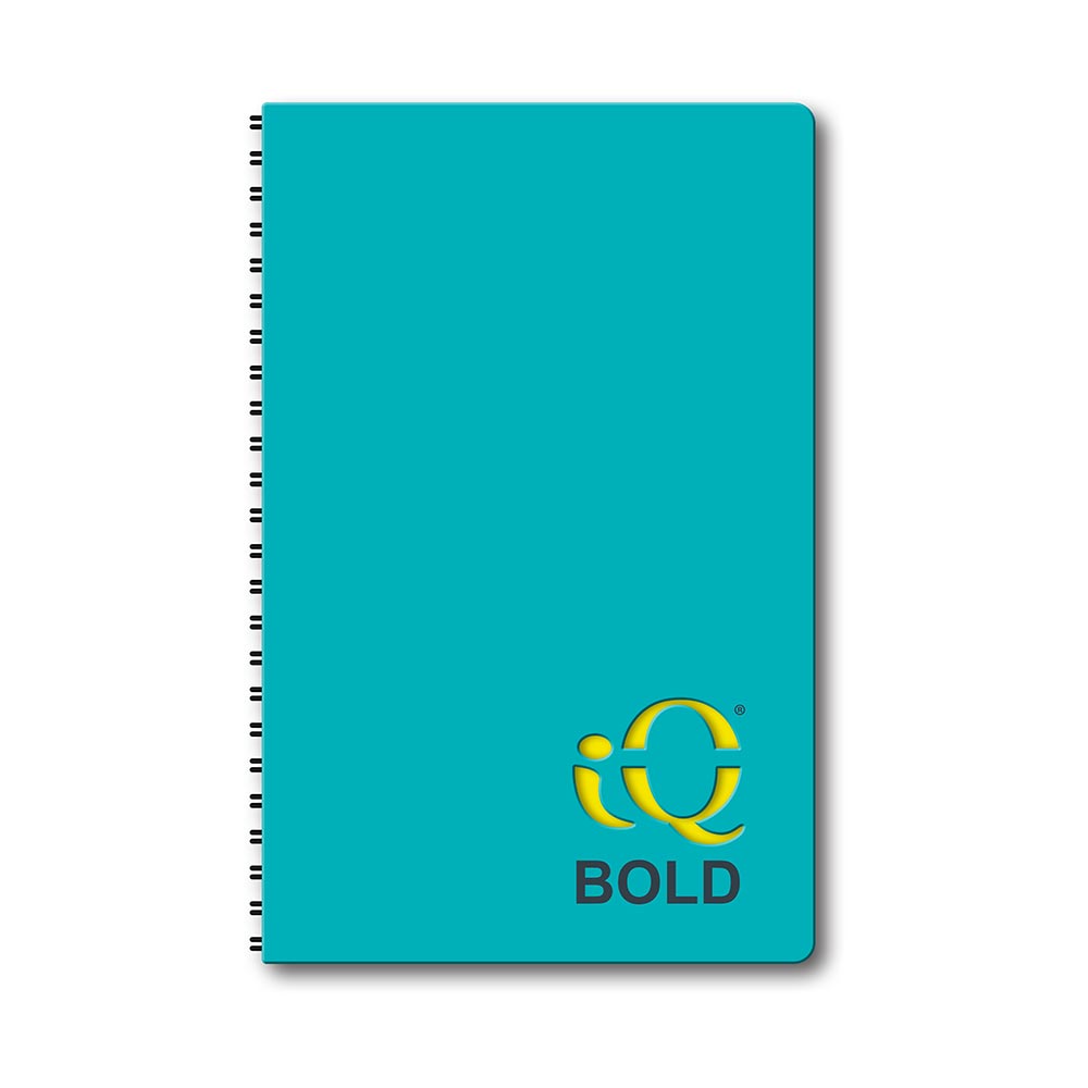 iQ BOLD Hidden Wire Notebook Narrow Ruled 8" x 5"  120 Sheets 50580