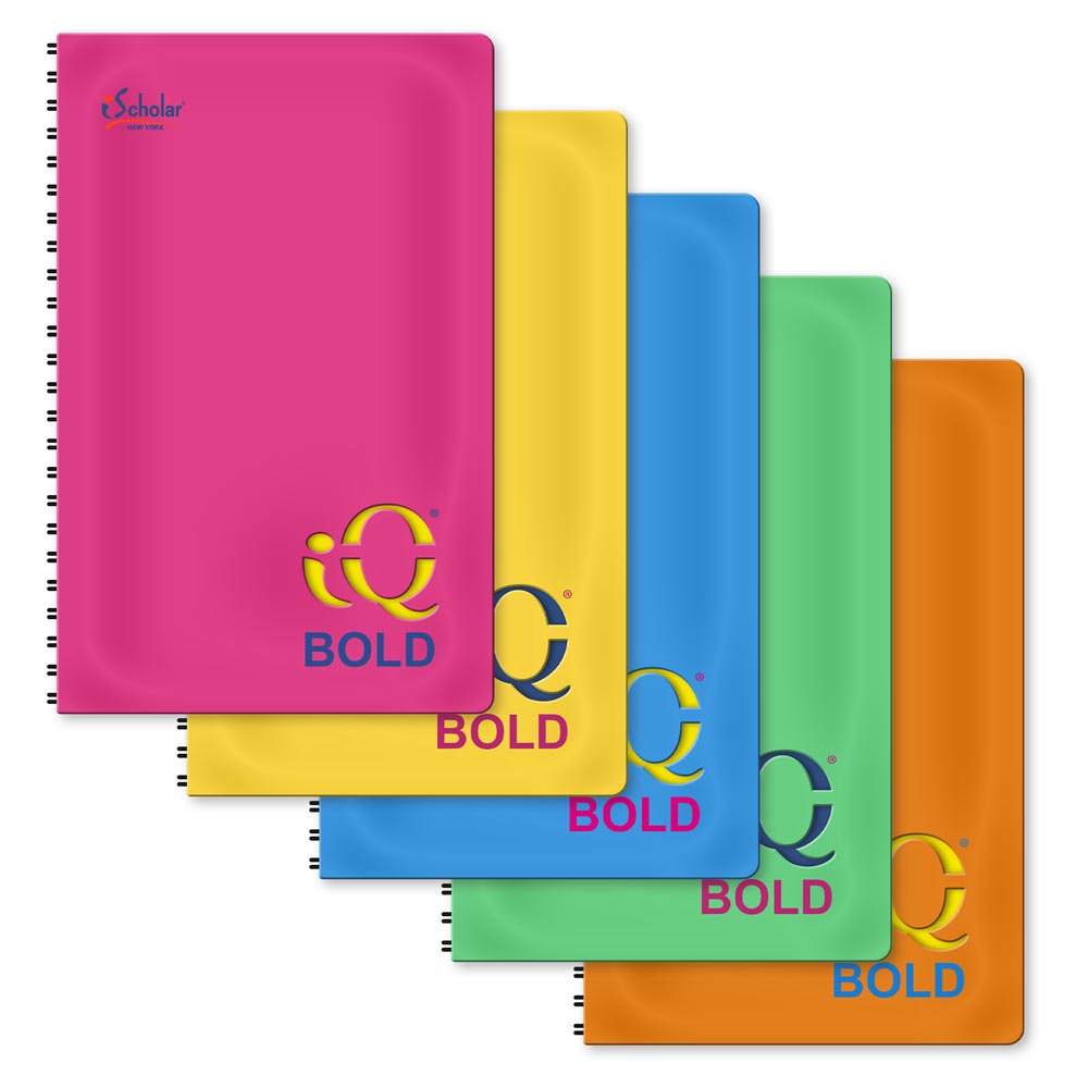 iQ BOLD Hidden Wire Notebook Narrow Ruled 9" x 7"  120 Sheets 50790