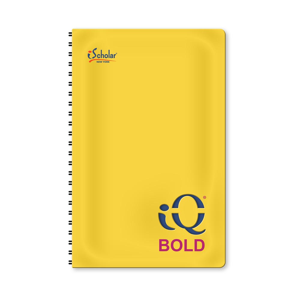 iQ BOLD Hidden Wire Notebook Narrow Ruled 9" x 7"  120 Sheets 50790